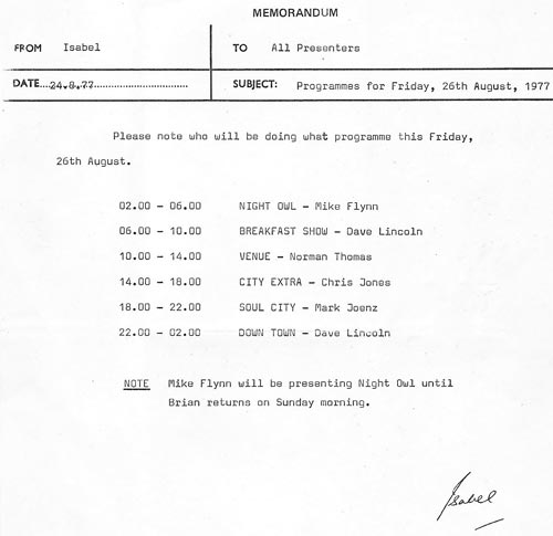 Schedule